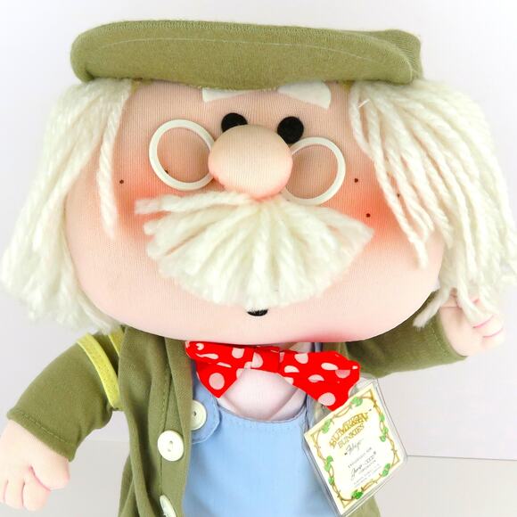 1984 Bumpkin Bunkies Gramps Plush Doll by Fabrizio w/ Stand George Good 12" - Picture 2 of 12